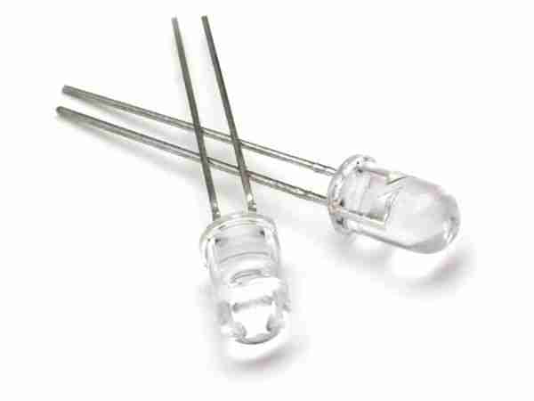 Led 2 Pin White ACL (50 quanity) 5mm High Power Super WHITE 2-Pin Round LED ...