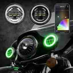4.5" Driving Lights for Motorcycle | XKchrome Smartphone App