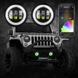 LED Fog Light Kit for Jeep Wrangler JL JT JK | XKchrome Smartphone App