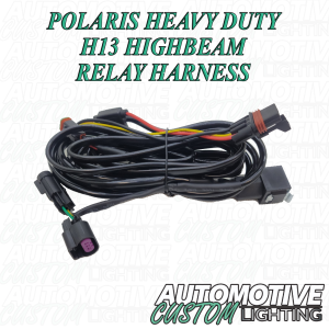 Polaris Heavy Duty H13 HIGH BEAM Light Bar Wiring Harness (Pulse Bar) - Image 1