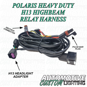 Polaris Heavy Duty H13 HIGH BEAM Light Bar Wiring Harness (Pulse Bar) - Image 2
