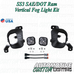 SS3" SAE/DOT Ram Vertical Fog Light Kit - Image 3