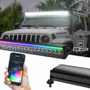 XKmax Dual-Mode LED Light Bar w/ RGBW Chasing DRL Strip For Trucks, Jeeps, & UTVs | XKGLOW - Image 1