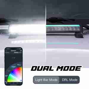 XKmax Dual-Mode LED Light Bar w/ RGBW Chasing DRL Strip For Trucks, Jeeps, & UTVs | XKGLOW - Image 2