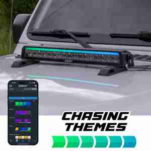 XKmax Dual-Mode LED Light Bar w/ RGBW Chasing DRL Strip For Trucks, Jeeps, & UTVs | XKGLOW - Image 3