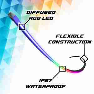 XKmax Atomix Profile LED Strip Light Kit for Tesla Cybertruck | RGB Chasing & App - Image 4