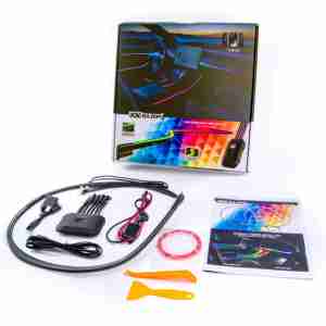 XKmax RGB Fiber Optic LED Interior Ambient Light Kit for Car & Truck | Color Chasing | App-controlled - Image 10