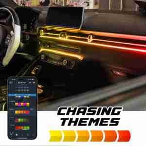 XKmax RGB Fiber Optic LED Interior Ambient Light Kit for Car & Truck | Color Chasing | App-controlled - Image 2